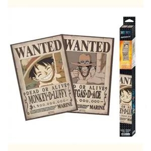 SET 2 POSTERS ONE PIECE WANTED LUFFY & ACE (52X38) | 3665361110118