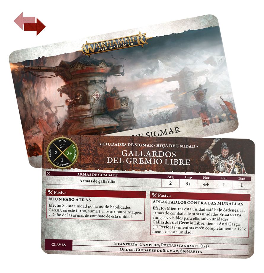 TARJETAS DE UNIDAD: CITIES OF SIGMAR (ESPAÑOL)