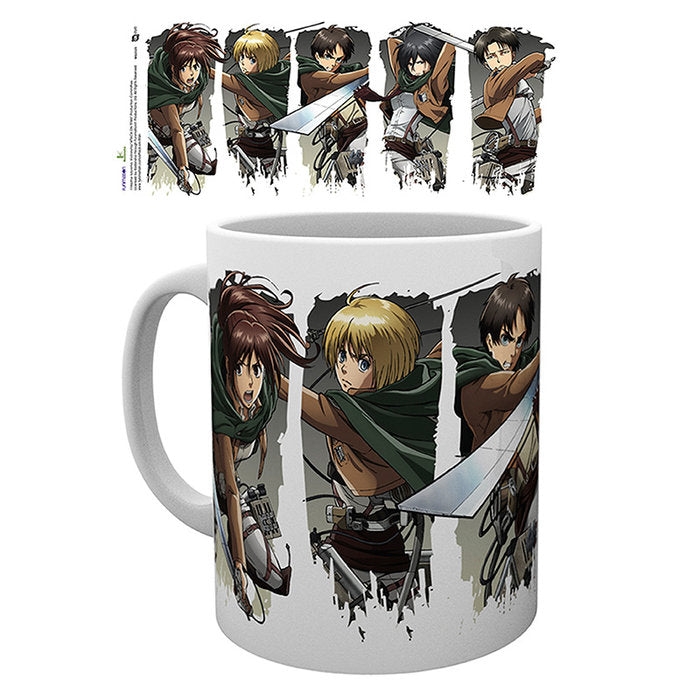 TAZA 320 ML PERSONAJES ATAQUE A LOS TITANES