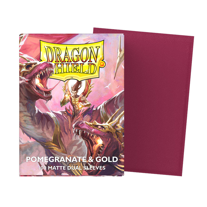 POMEGRANATE & GOLD DUAL MATTE - FUNDAS DRAGON SHIELD - 100PC