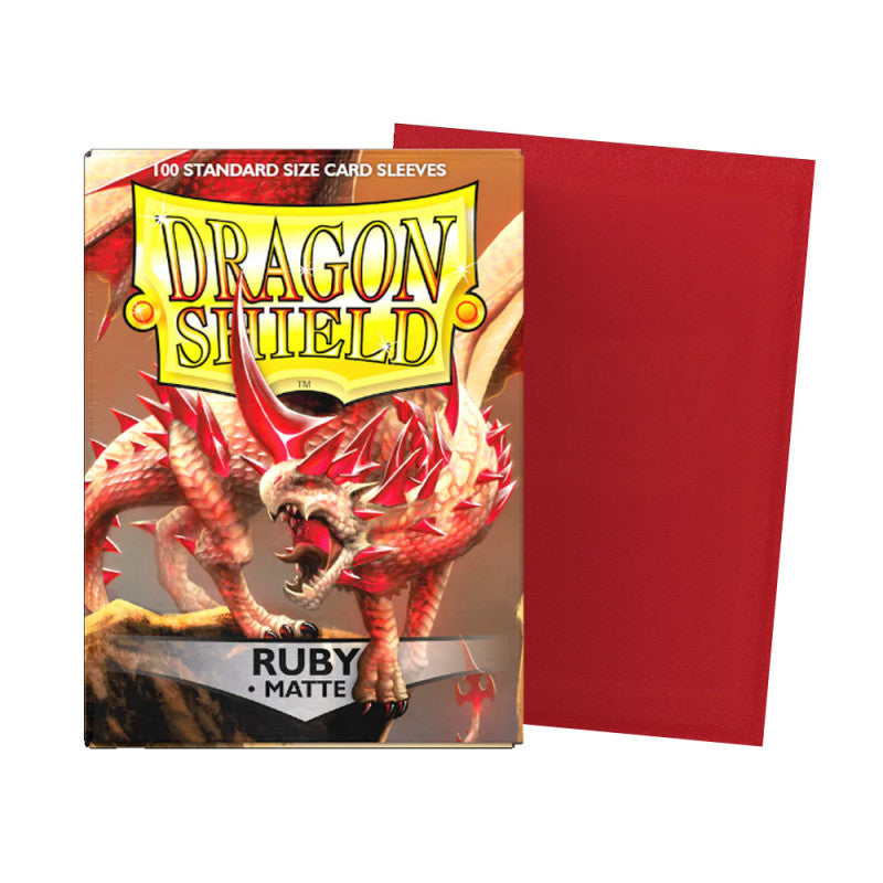 RUBY MATTE - FUNDAS DRAGON SHIELD - 100PC