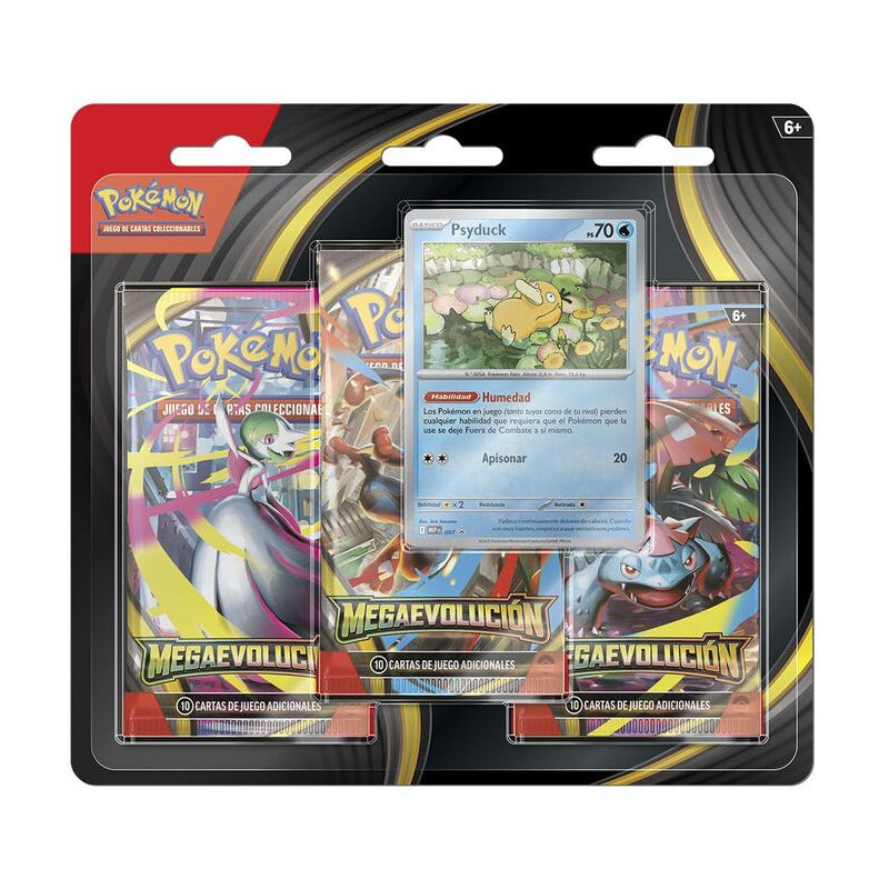 3 PACK BLISTER MEGA EVOLUTION - POKEMON TCG - INGLÉS (ALEATORIO)