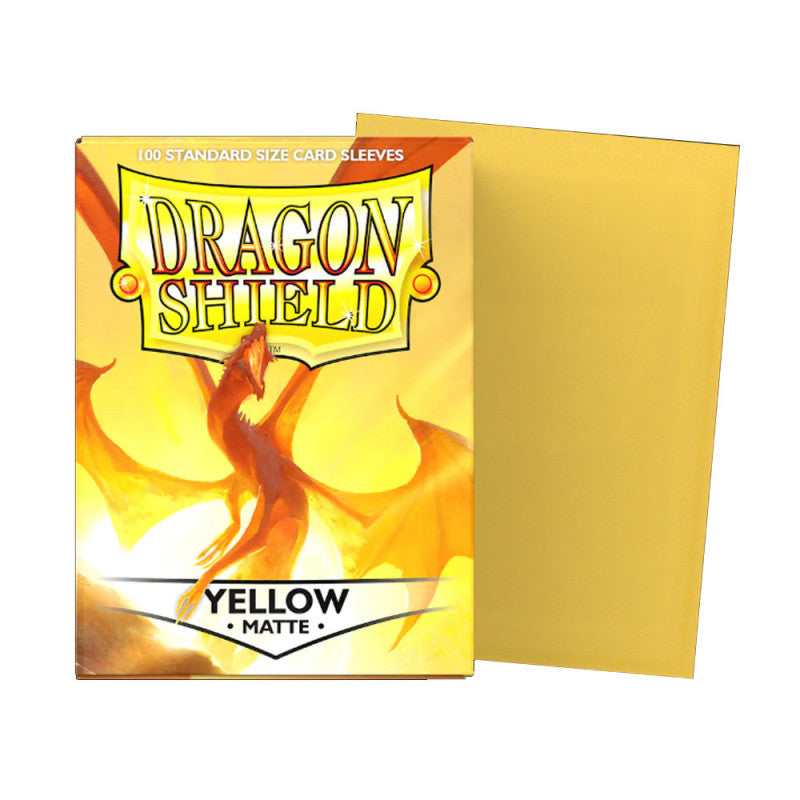 YELLOW MATTE - FUNDAS DRAGON SHIELD - 100PC