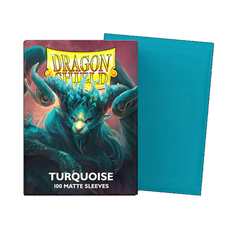 TURQUOISE MATTE - FUNDAS DRAGON SHIELD - 100PC