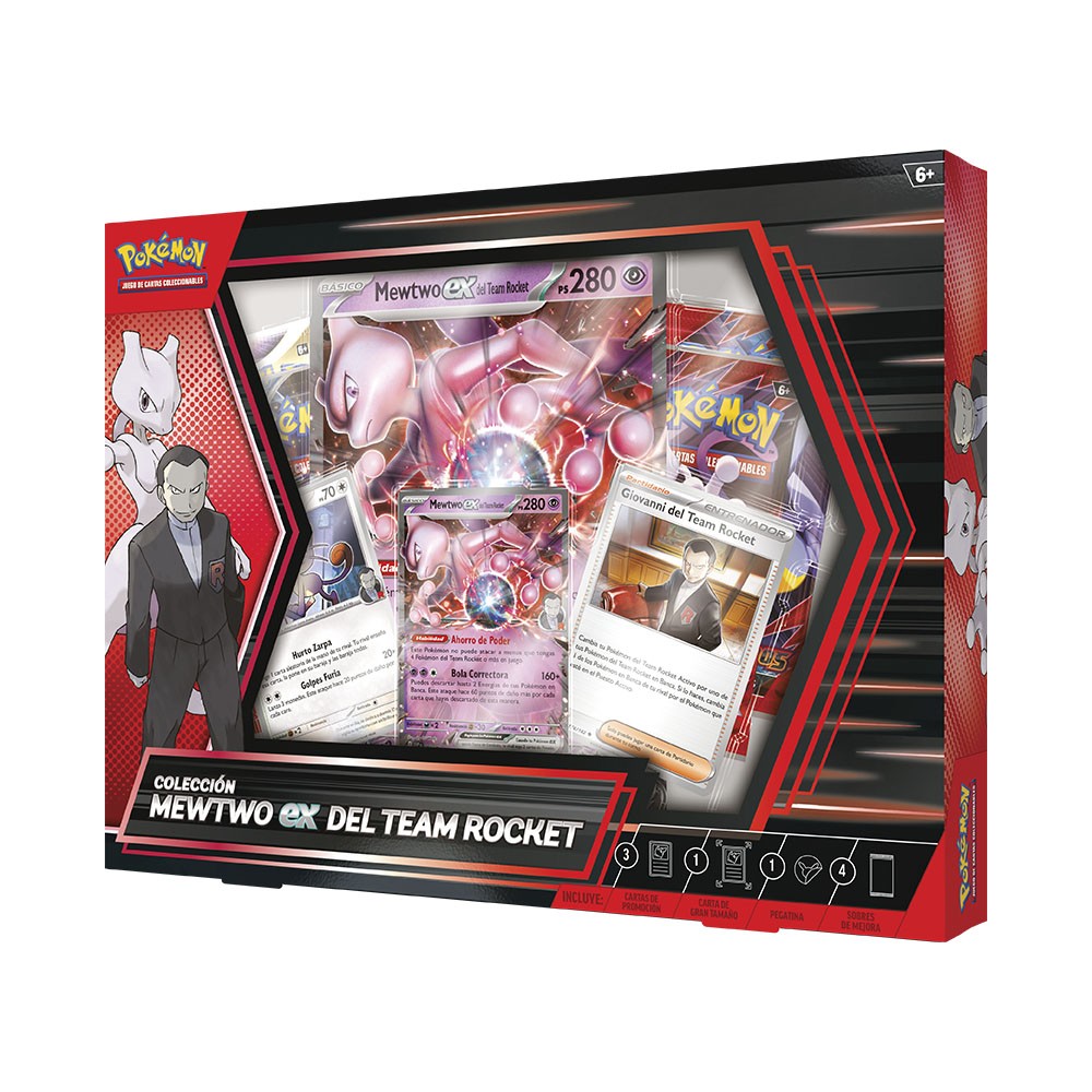 CAJA COLECCIÓN MEWTWO EX DEL TEAM ROCKET - POKEMON TCG (ESPAÑOL)