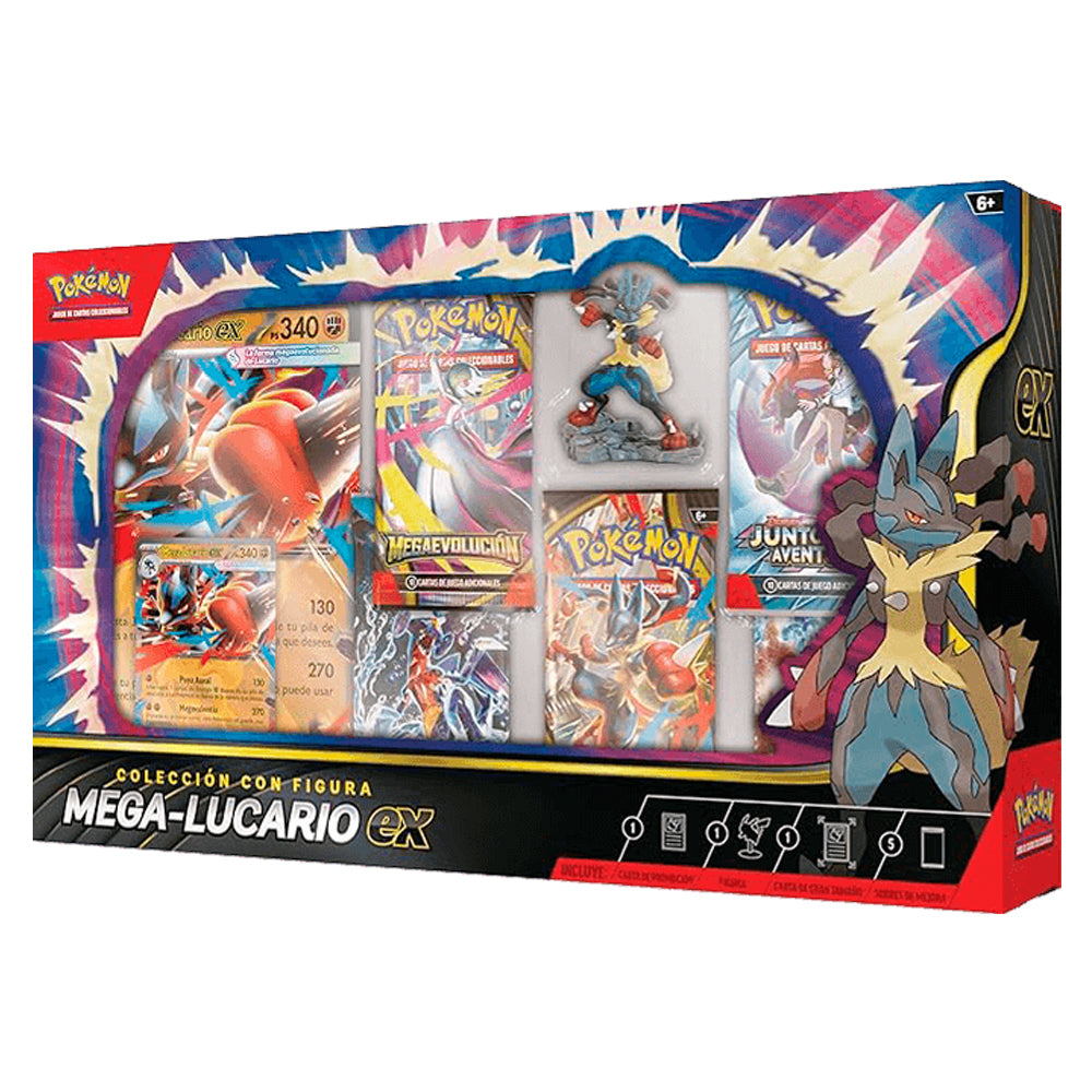 CAJA COLECCIÓN CON FIGURA MEGA-LUCARIO EX - POKEMON TCG (ESPAÑOL)