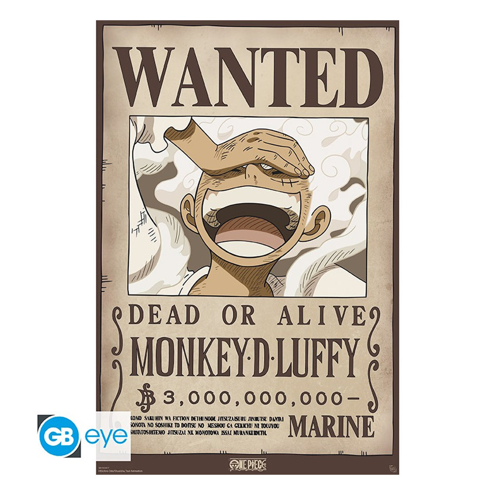 POSTER WANTED LUFFY WANO ONE PIECE