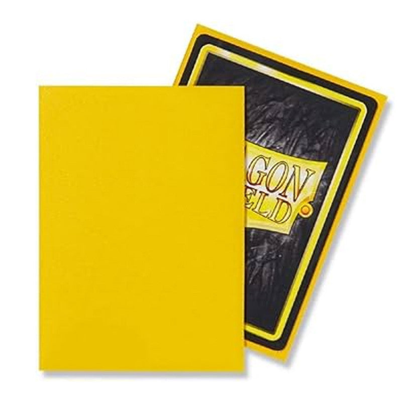 YELLOW MATTE - FUNDAS DRAGON SHIELD - 100PC