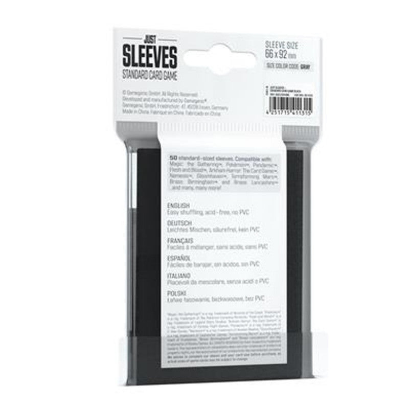 JUST SLEEVES STANDARD CARD GAME BLACK (50)