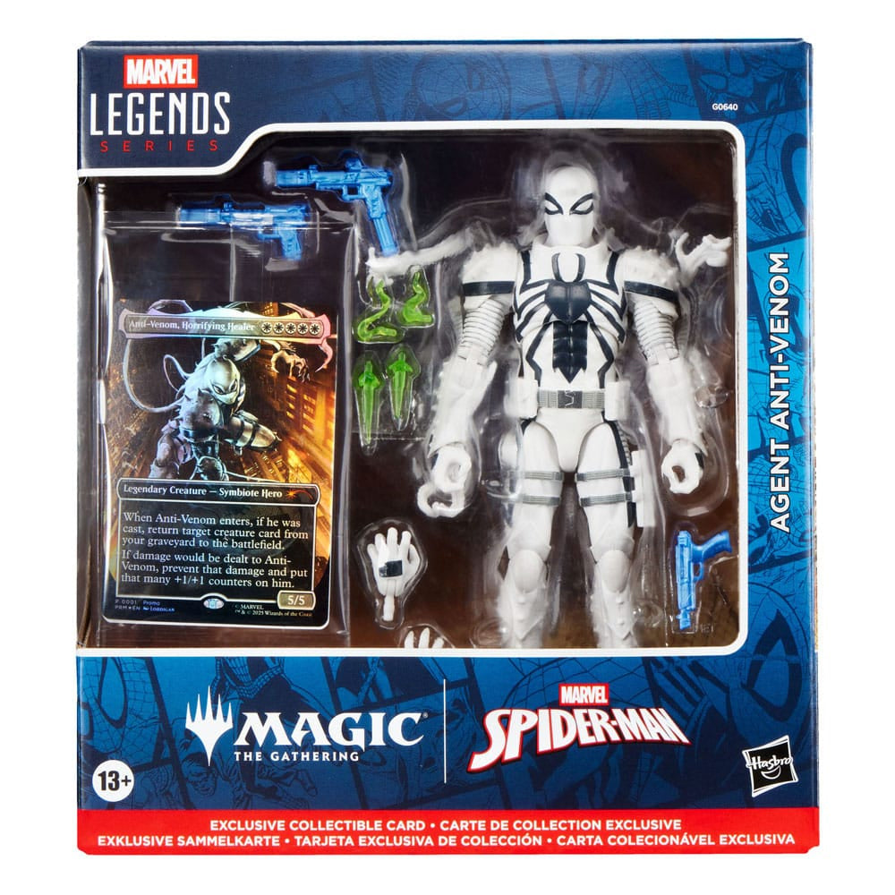 FIGURA AGENT ANTI-VENOM MARVEL LEGENDS MAGIC: THE GATHERING (CON CARTA EXCLUSIVA METALIZADA) 15 CM