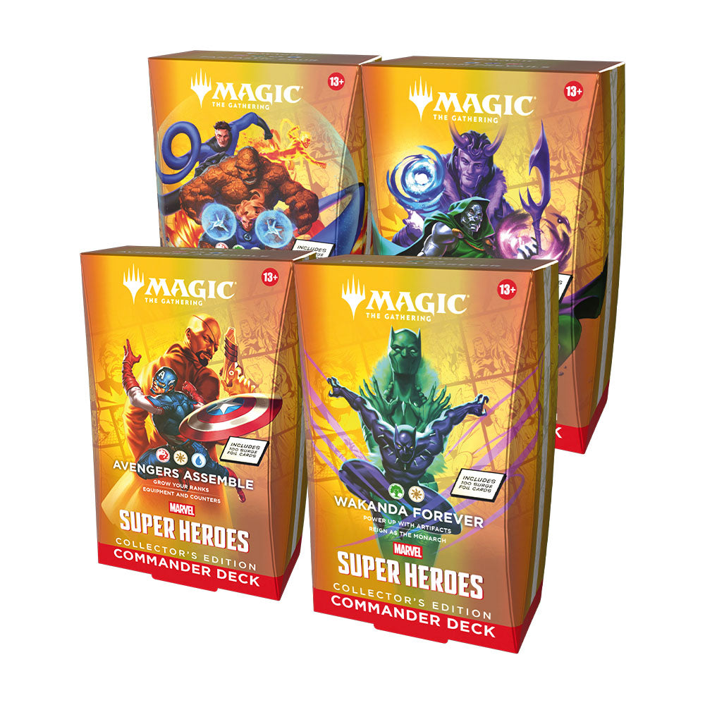 MTG - Marvel Super Heroes Collector's Commander Deck Display (4 Decks) - INGLÉS