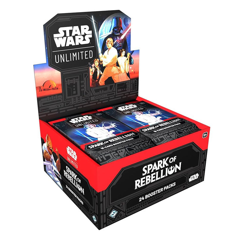 CAJA DE 24 SOBRES STAR WARS UNLIMITED SPARK OF REBELLION (INGLÉS)