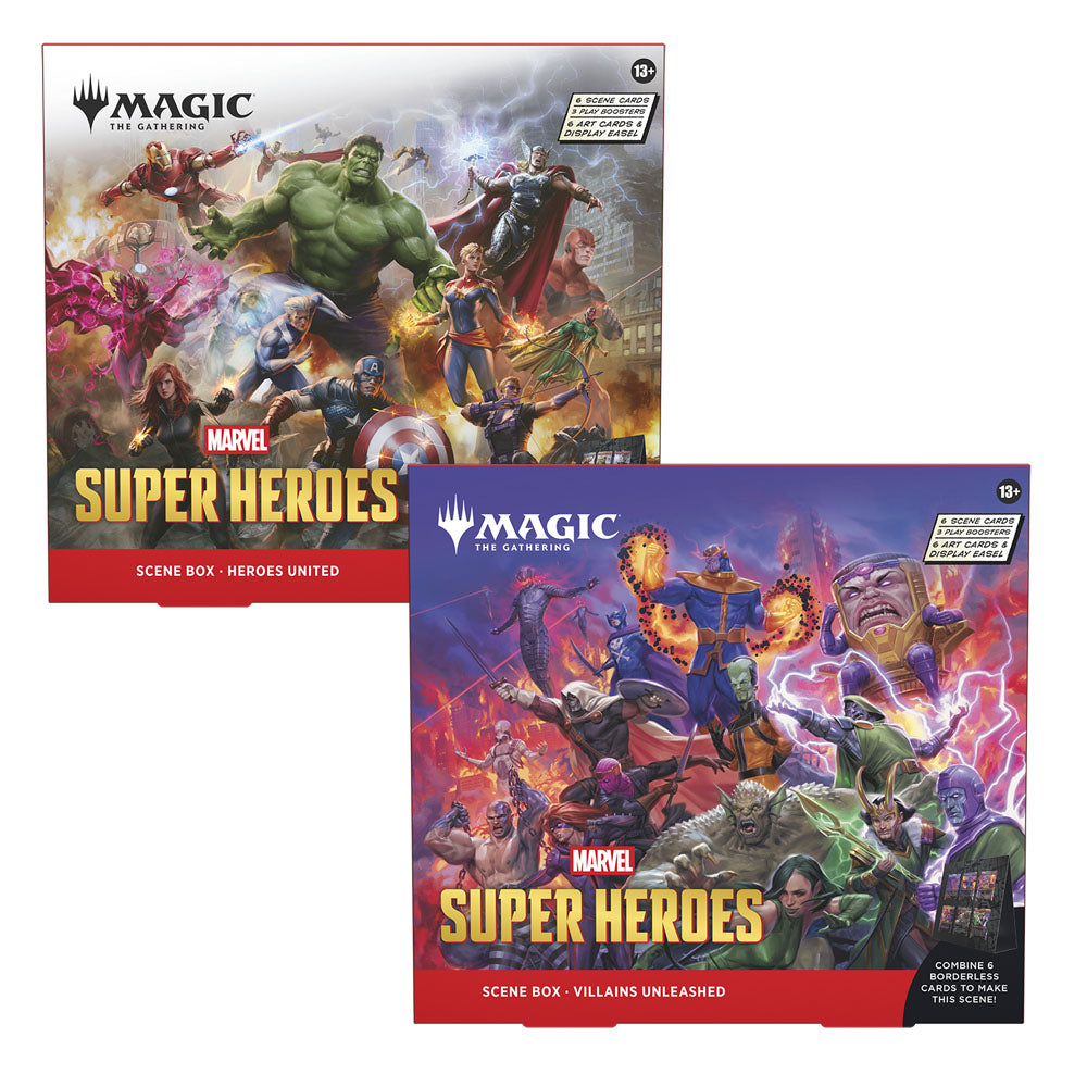 MTG - Marvel Super Heroes Scene Box Display - INGLÉS PACK DE 2 UNIDADES