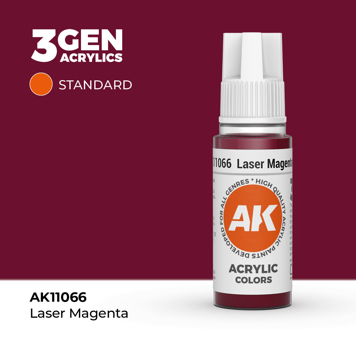 AK11066 - Laser Magenta 17ml - MAGENTA LÁSER – ESTANDAR – 3GEN PINTURA ACRILICA