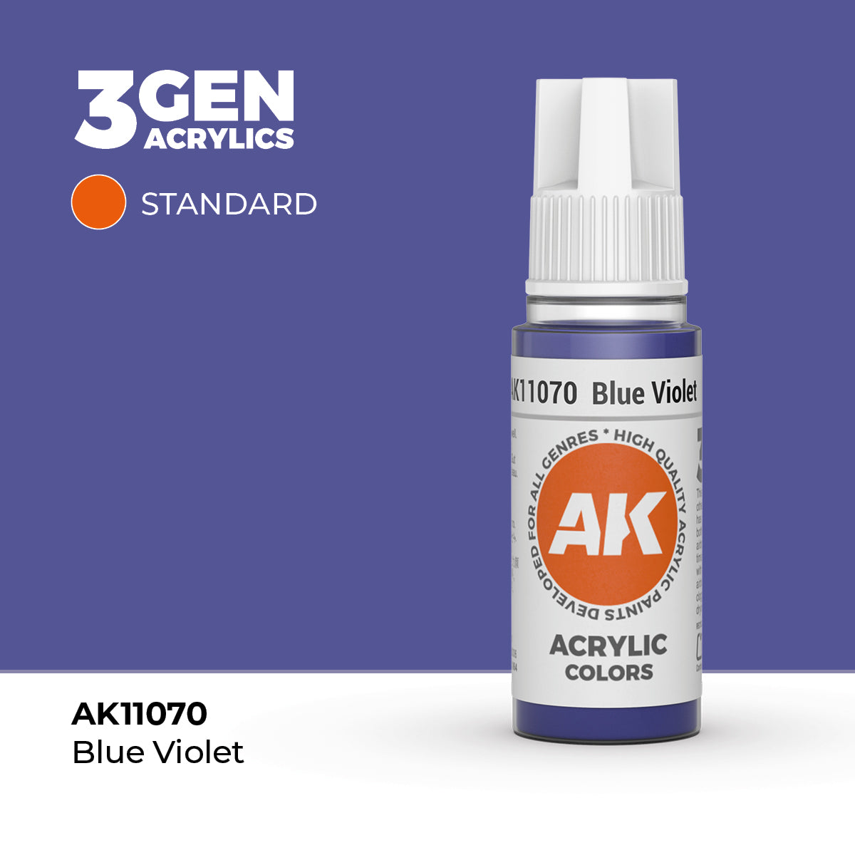 AK11070 - Blue Violet 17ml - VIOLETA AZULADO – ESTANDAR – 3GEN PINTURA ACRILICA