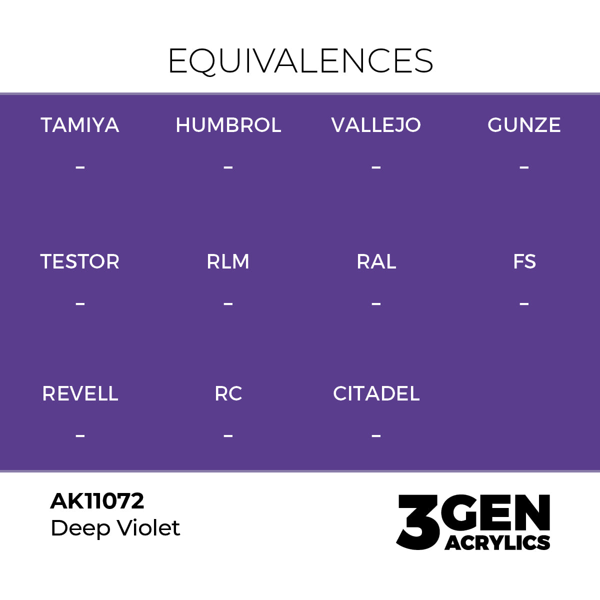 AK11072 - Deep Violet 17ml - VIOLETA PROFUNDO – INTENSO – 3GEN PINTURA ACRILICA