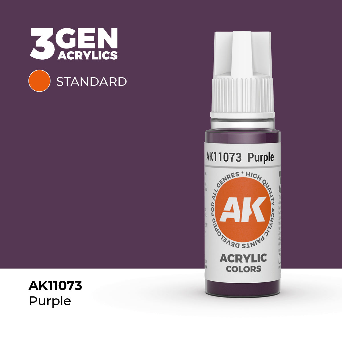 AK11073 - Purple 17ml - PÚRPURA – ESTANDAR – 3GEN PINTURA ACRILICA