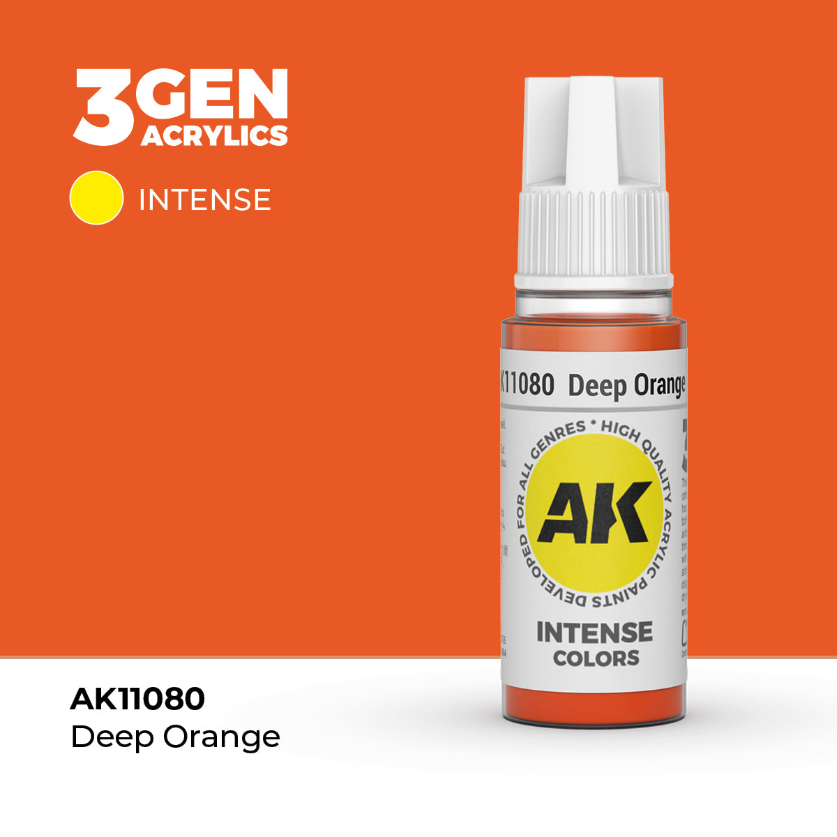 AK11080 - Deep Orange 17ml - NARANJA PROFUNDO – INTENSO – 3GEN PINTURA ACRILICA