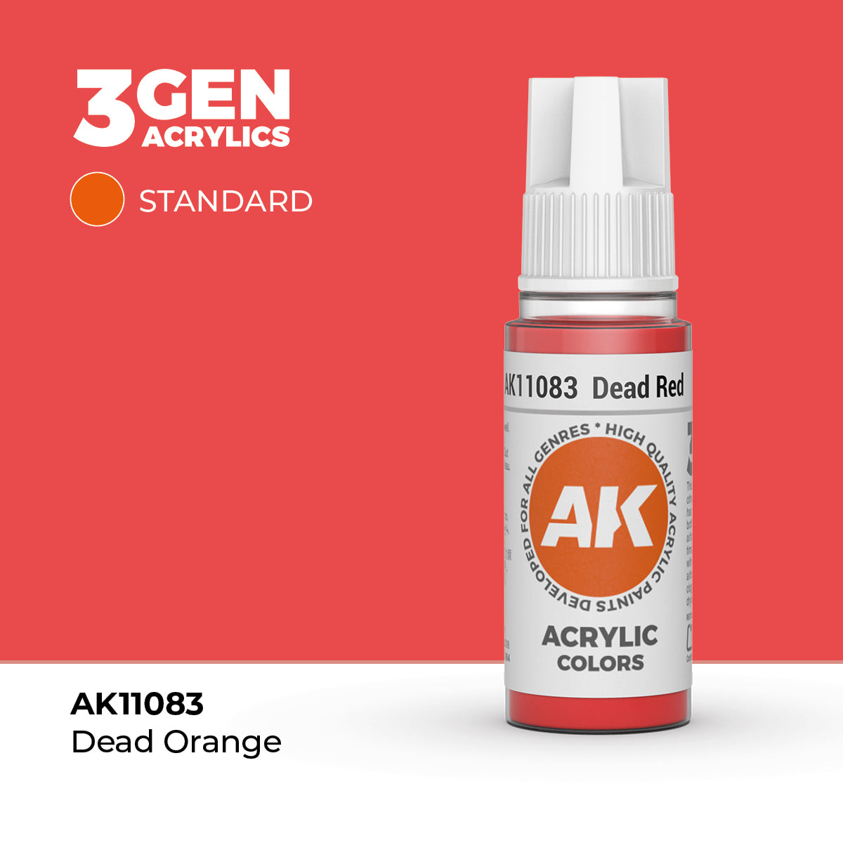 AK11083 - Dead Red 17ml - ROJO MUERTO – ESTANDAR – 3GEN PINTURA ACRILICA