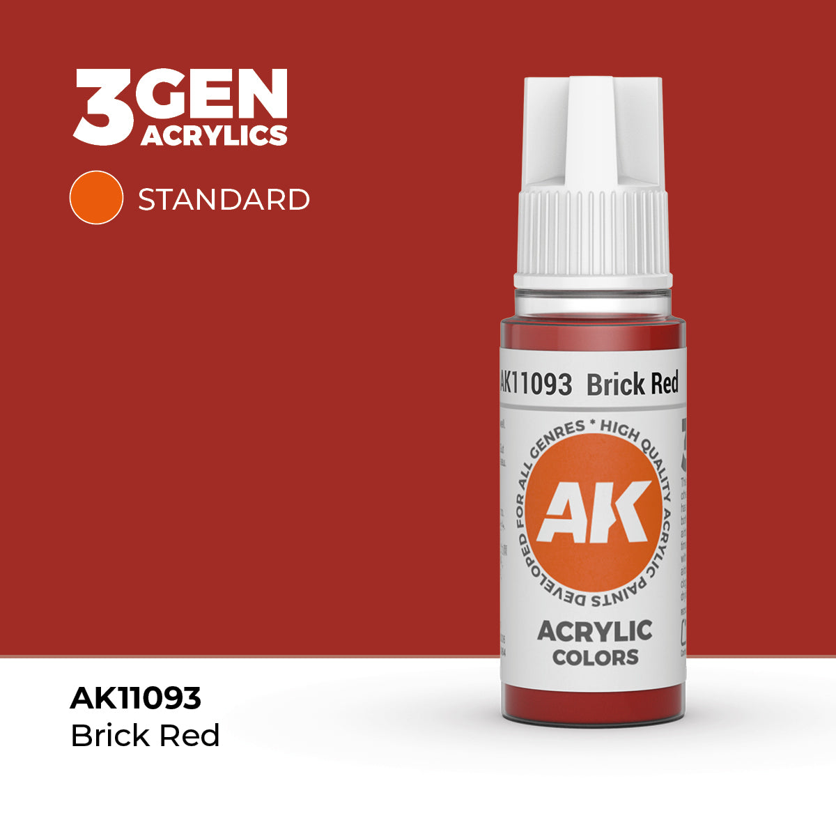 AK11093 - Brick Red 17ml - ROJO LADRILLO – ESTANDAR – 3GEN PINTURA ACRILICA