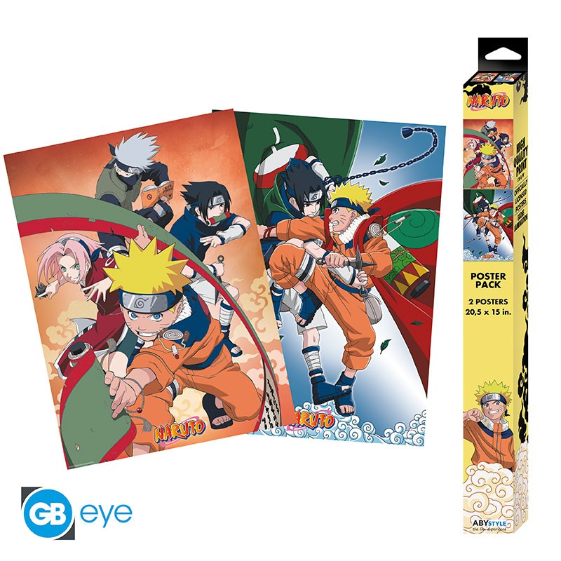 SET 2 CHIBI POSTERS EQUIPO 7 NARUTO