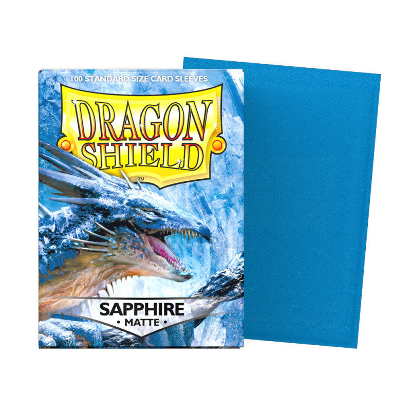 SAPPHIRE MATTE - FUNDAS DRAGON SHIELD - 100PC