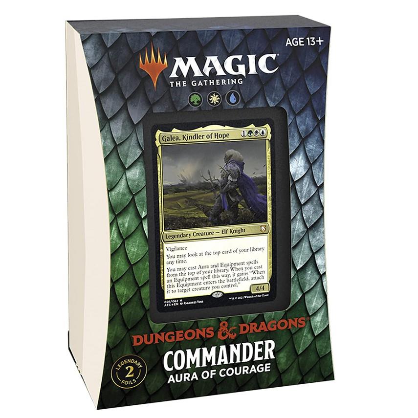 MAZO COMMANDER D&D FORGOTTEN REALMS - AURA OF COURAGE - MAGIC THE GATHERING - (INGLÉS) | 6305099826771