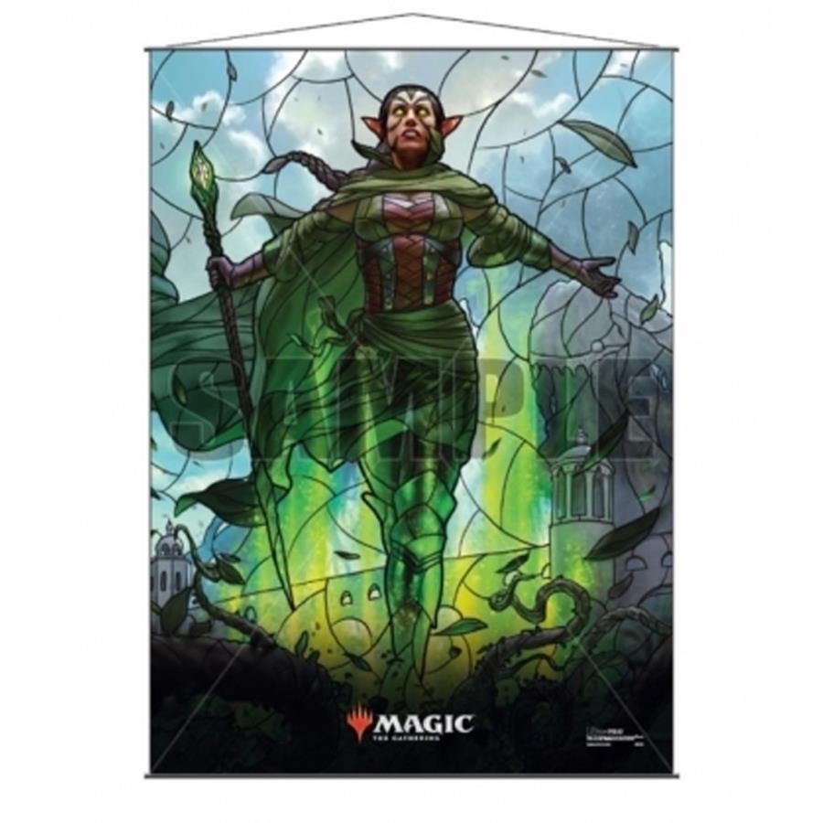 STAINED GLASS WALL SCROLL NISSA MAGIC THE GATHERING | 074427181727