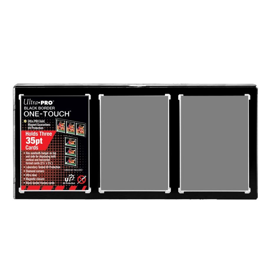 35PT 3-CARD BLACK BORDER UV ONE-TOUCH MAGNETIC HOLDER - ULTRA PRO | 074427151133