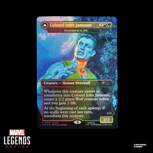 Hasbro Marvel Legends Spider-Man X Magic: the Gathering Man Wolf 6  Action Figure & Trading Card