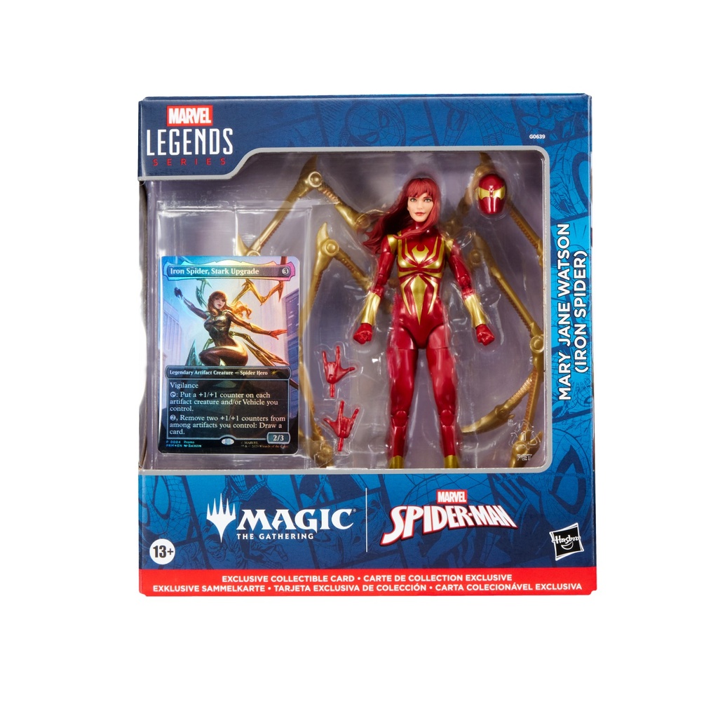 Hasbro Marvel Legends Spider-Man X Magic: the Gathering Mary Jane Iron Spider 6  Action Figure & Trading Card