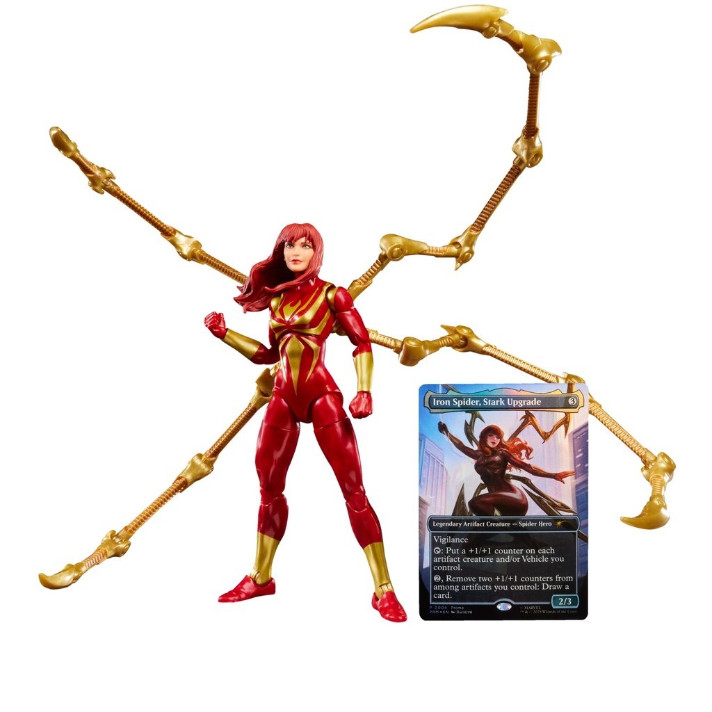 [5010996323262] Hasbro Marvel Legends Spider-Man X Magic: the Gathering Mary Jane Iron Spider 6  Action Figure & Trading Card