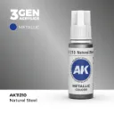 Natural Steel - ACERO NATURAL - METALICO - 3GEN PINTURA ACRILICA17ml (AK11210)