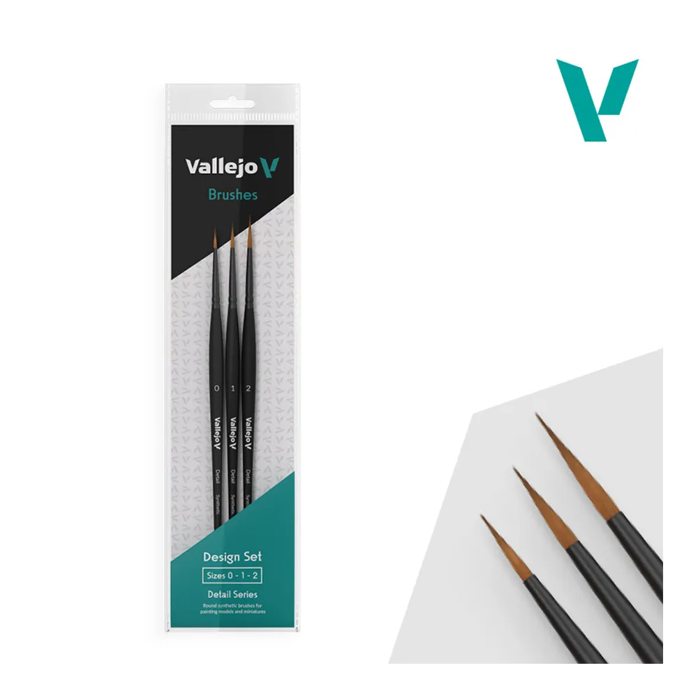 DESIGN SET: PINCEL DETALLE SINTÉTICO (TAMAÑO: 0, 1 & 2)