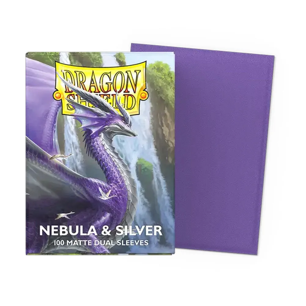 Dragon Shield Sleeves - Standard size - Matte Dual - Nebula & Silver (100 Sleeves)