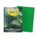 Dragon Shield Sleeves - Standard size - Matte Dual - Apple Green & Silver (100 Sleeves)