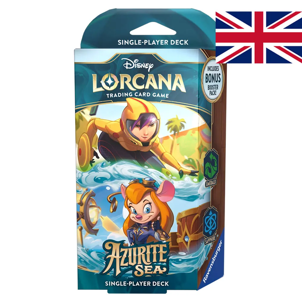 [4050368984180] Disney Lorcana Trading Card Game Azurite Sea Emerald & Sapphire Starter Deck