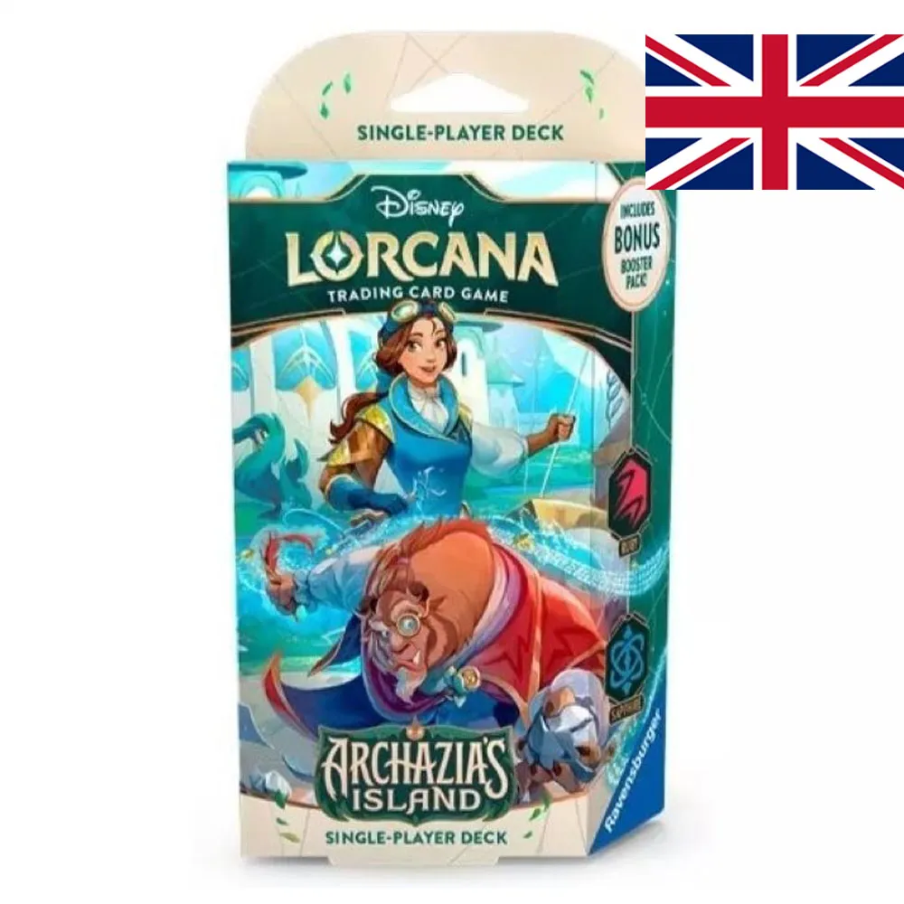 [4050368984890] Disney Lorcana Trading Card Game Archazia's Island Ruby & Sapphire Starter Deck